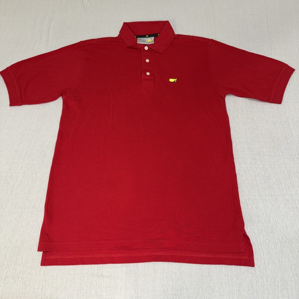 Vintage Augusta National Golf Shop Masters Polo Shirt Men Red Slazenger Sz M EUC